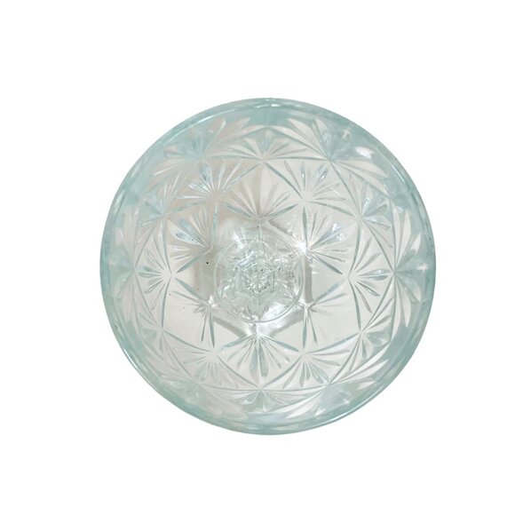 Luminarc USA Holiday Magic Crystal Candy Dish Octagon Pedestal Lid Trinket VTG - Picture 5 of 16